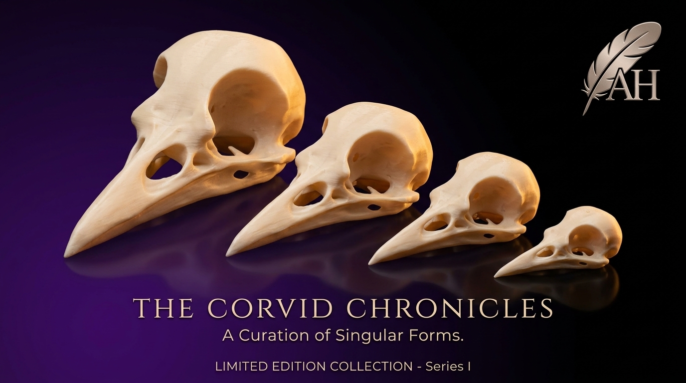 Alternate 3D printed bird skulls product photo