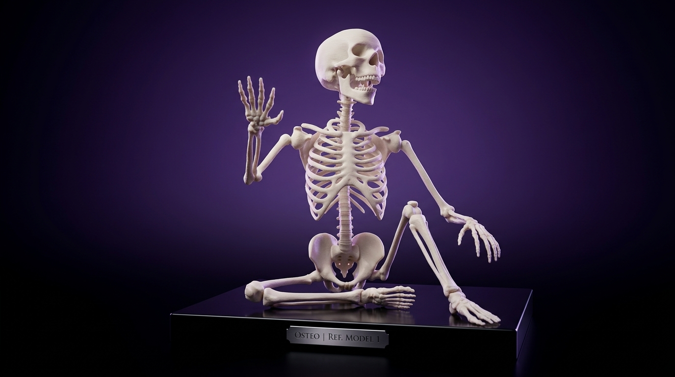3D printed skeleton product photo